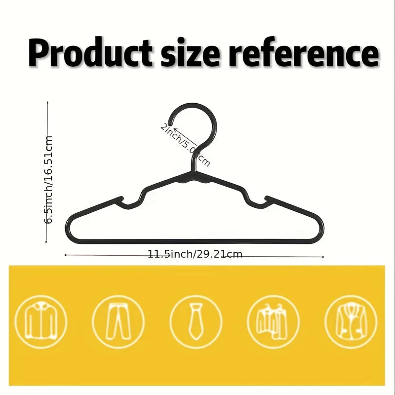 Non-Slip Childrens Clothes Hangers Set - Durable Plastic Closet Organizers