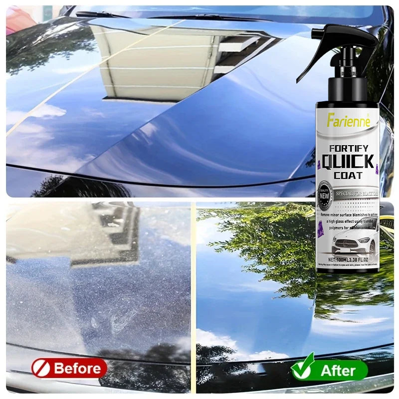 3-in-1 Ceramic Coating Spray 100ML Hydrophobic Paint & Glass Protection