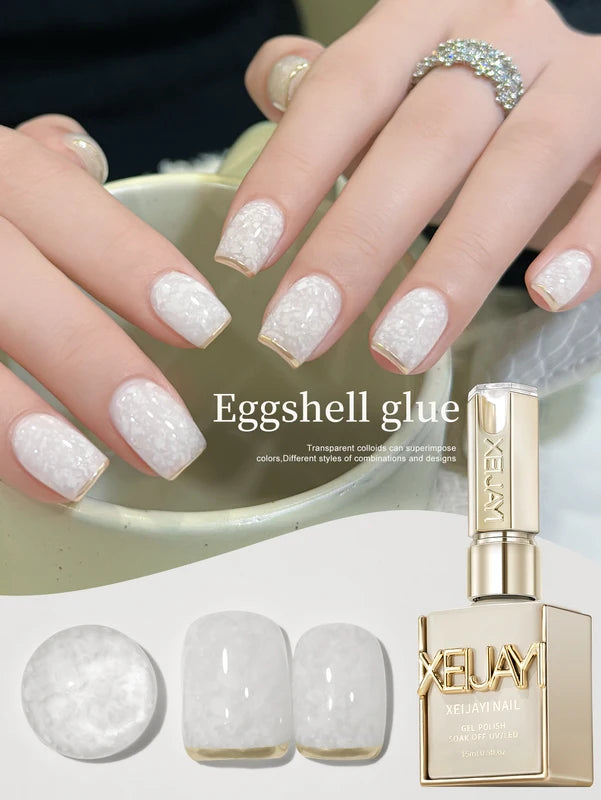 Eggshell Gel Nail Polish 15ml Semi-Permanent UV LED Varnish for Manicure