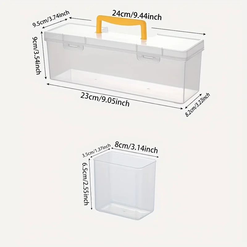 7-Piece Multi-Compartment Tool Storage Box Set for Screws Wrenches Hardware