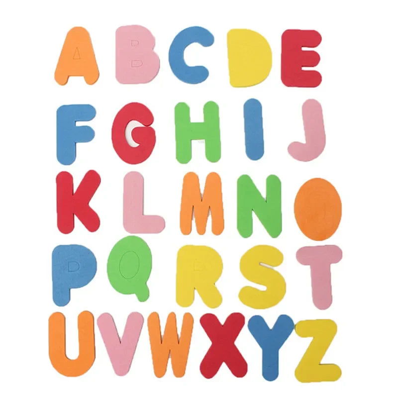 36pcs Alphanumeric Letter Bath Puzzle Toys for Kids - Educational Water Play Set