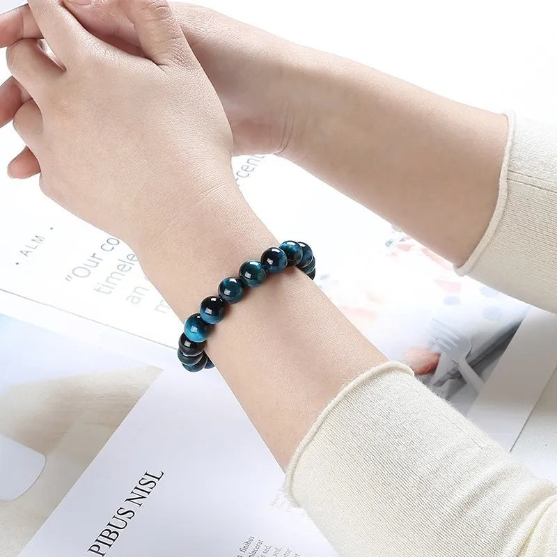 Natural Stone Bead Buddha Bracelet for Women Men - Yoga, Casual Jewelry, Handmade