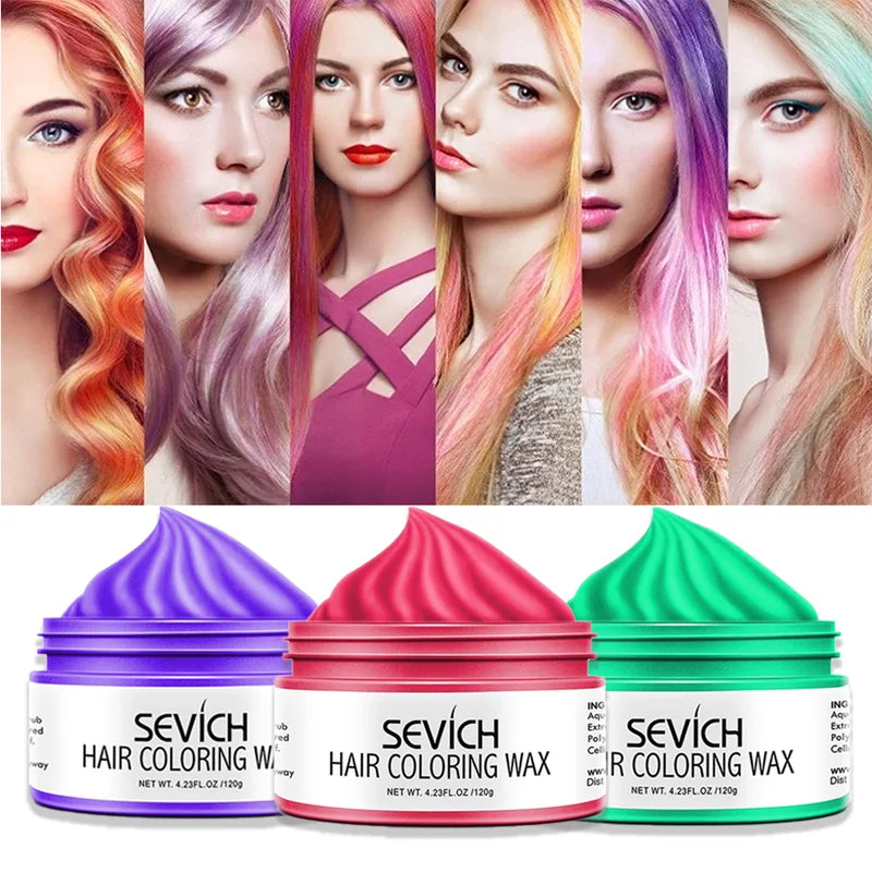 Color Hair Wax - Temporary Hair Dye for DIY Styling & Coloring 50g/120g
