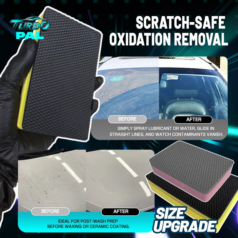Nano Clay Sponge 2-Pack - Scratch-Safe Car Detailing & Multi-Surface Cleaning