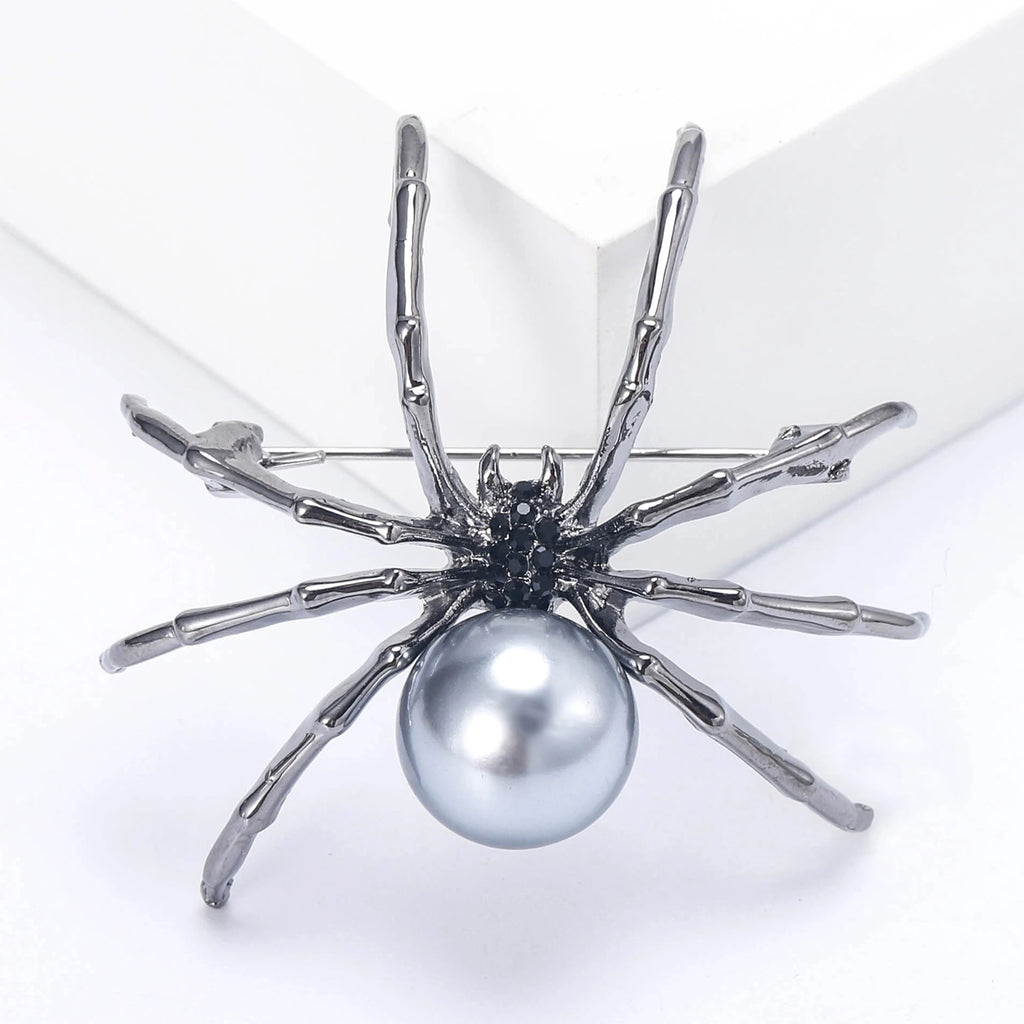 Women's Pearl Spider Brooch Halloween Party Accessory - Gift Jewelry