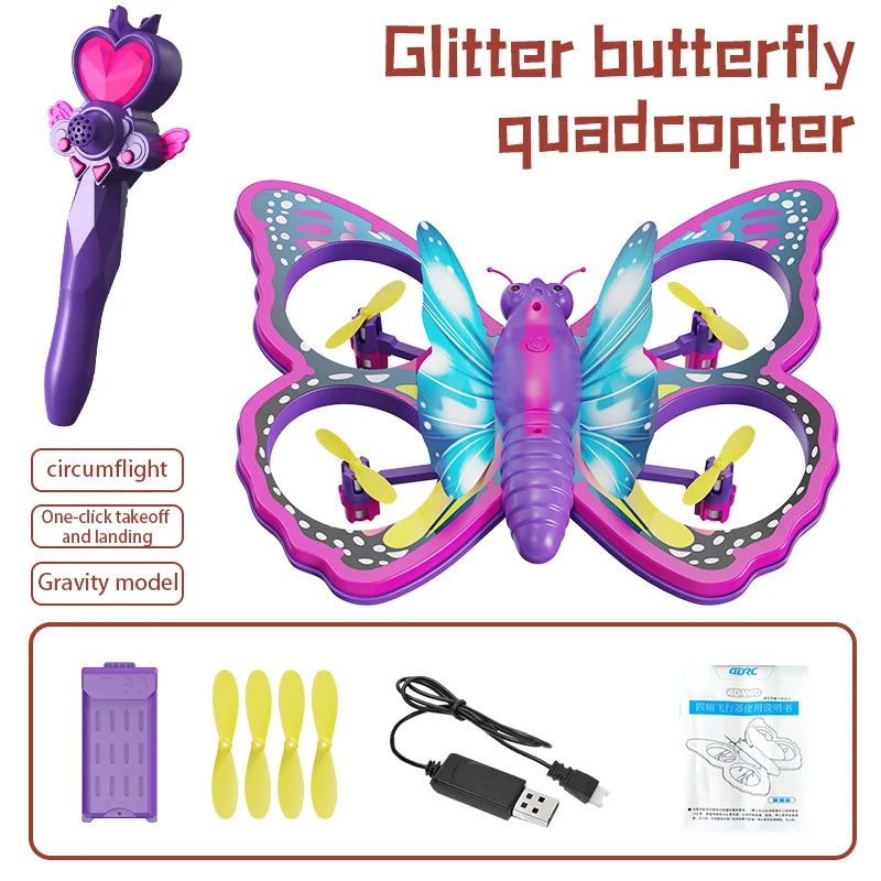 Mini Drone Quadcopter with Gravity Sensing LED Lights for Kids & Beginners