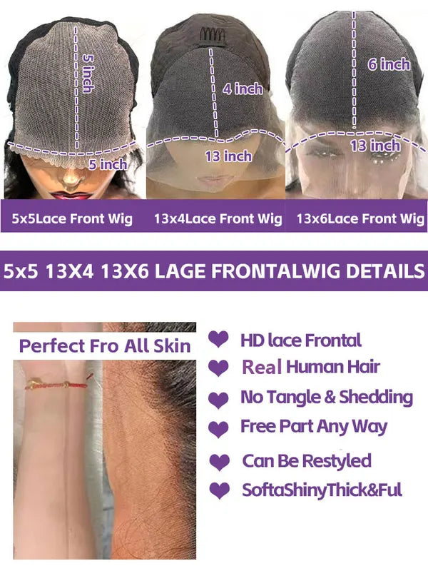 250% Density Lace Front Wig 13x6 Transparent HD Jerry Curly Human Hair