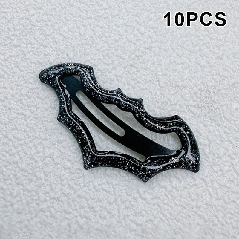 10-Piece Halloween Bat Hairpins Set Multi-Color Cute Hair Accessories for Women Girls