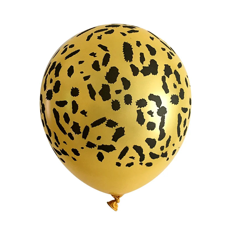 10/20pcs Leopard Texture Latex Balloons Jungle Animal Party Decorations