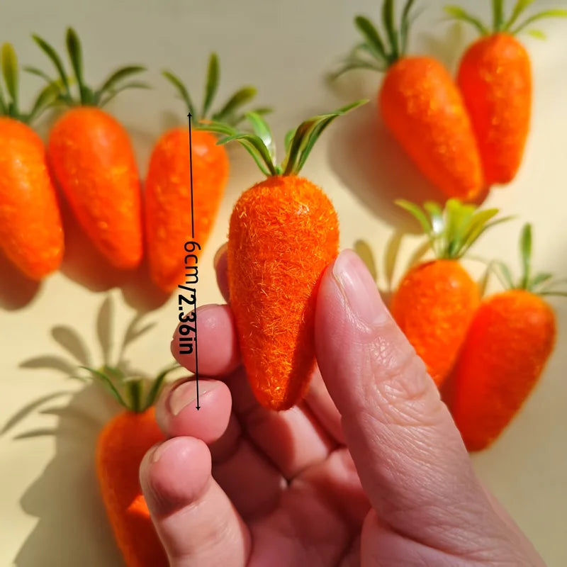 12pcs Mini Felt Carrot Decorations for Easter Spring Home Decor