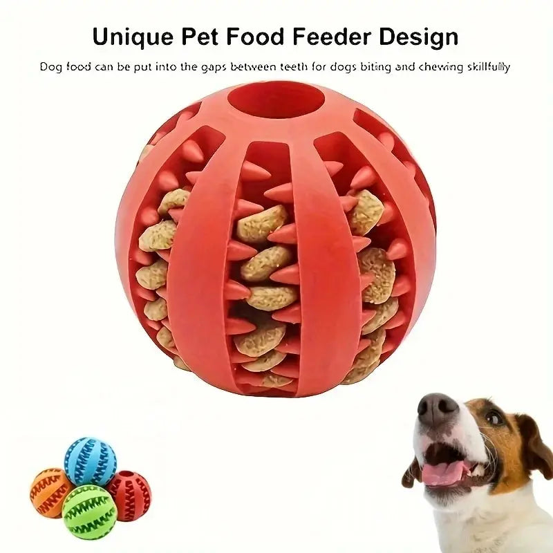 Durable Dog Toy Ball for Chewing and Dental Cleaning - Non-Toxic Pet Play
