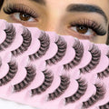 False Eyelashes 6D Fluffy Wispy Faux Mink Cat Eye Effect Dramatic Makeup Lashes