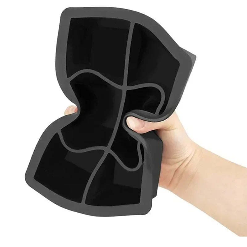 Large Food-Grade Silicone Ice Cube Tray Mold - 4/6/8 Grid Square Ice Maker