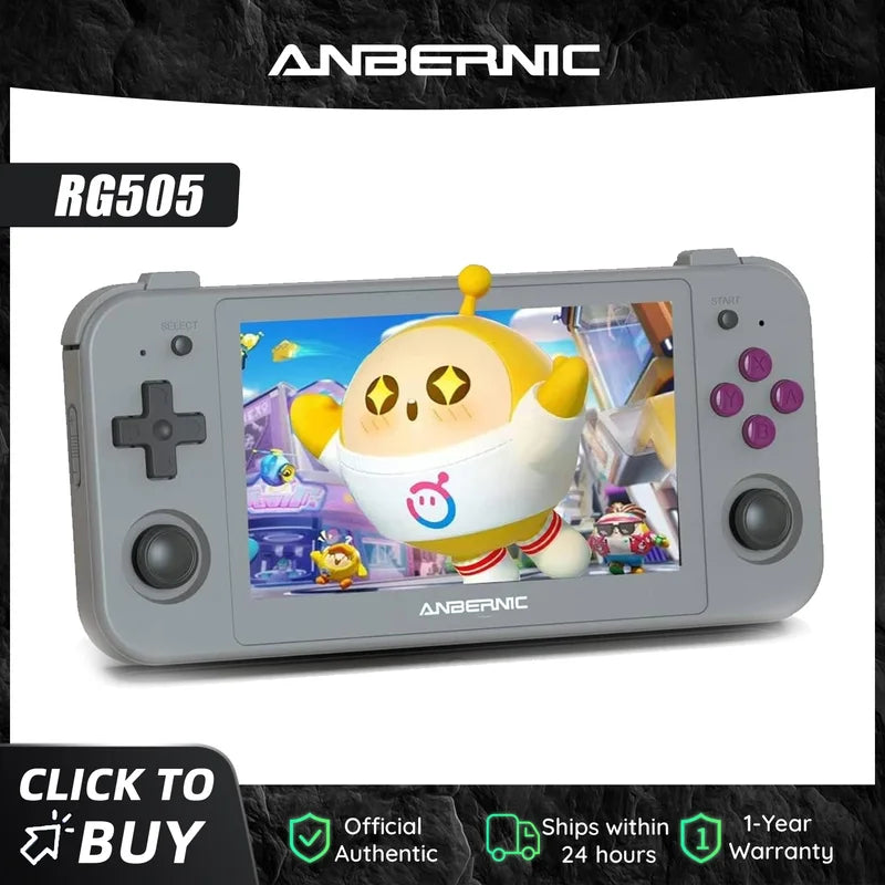 Handheld Gaming Console with OLED Screen, Android 12, 4GB RAM, 128GB Storage