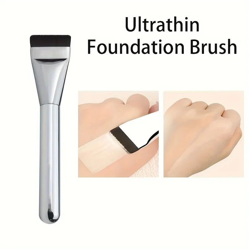 Ultrathin Flat Foundation Brush for Liquid Makeup Primer Concealer Blending