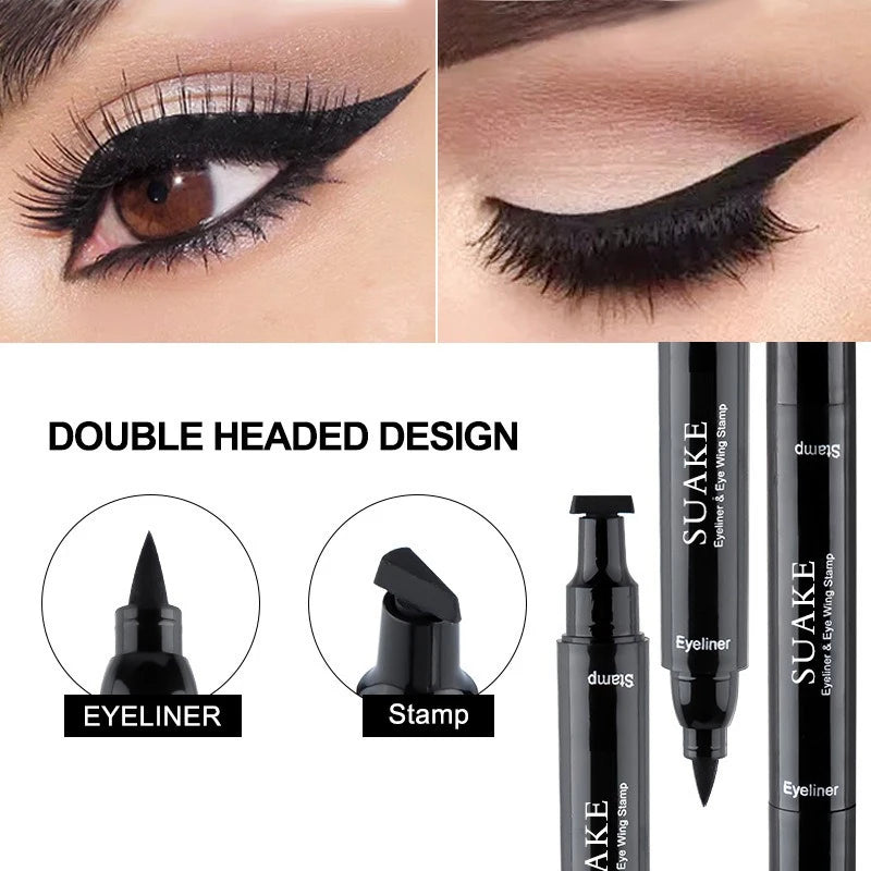 Double-Ended Quick Dry Liquid Eyeliner Pen Waterproof & Smudgeproof