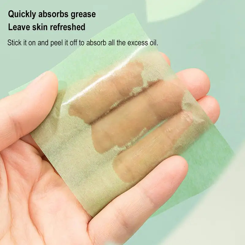 Face Oil Absorbing Blotting Papers 100Pcs - Oil Control Facial Wipes for Shine Removal