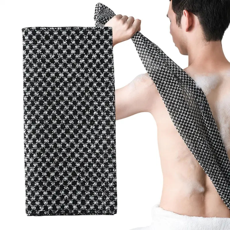 Exfoliating Body Towel for Back and Full-Body Cleansing - Soft Cotton Blend