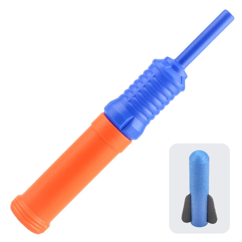 Kids Outdoor Foam Rocket Launcher Toy Set - Hand-Propelled Summer Garden Game