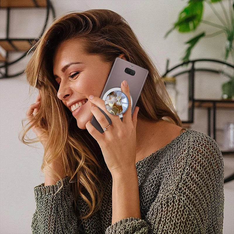 Magnetic Phone Grip Stand for iPhone & Samsung - Foldable Magnetic Holder