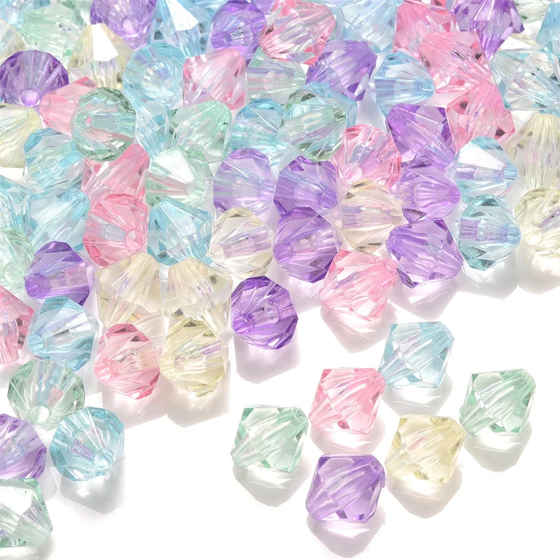 Geometric Acrylic Beads 6/8mm Spacer Beads for Jewelry Making, Bracelets & DIY Crafts
