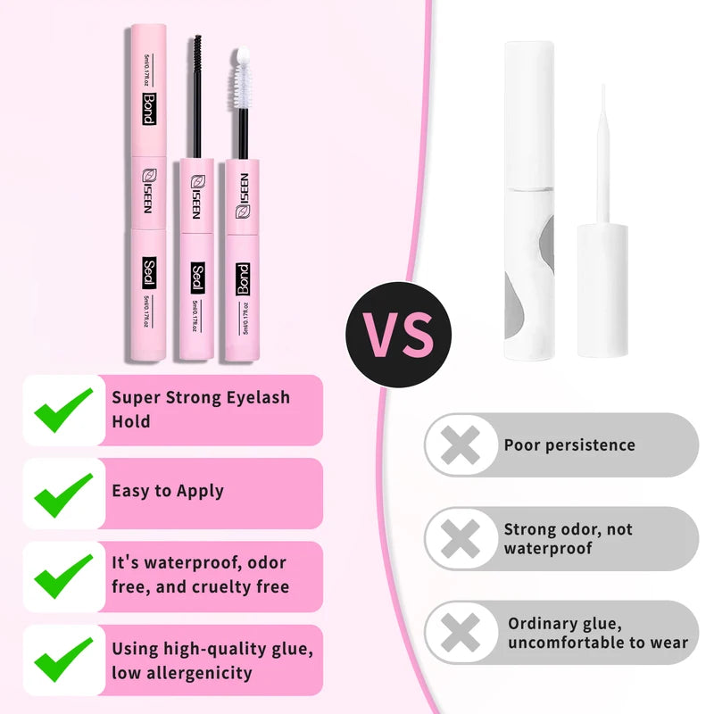 Strong Hold Eyelash Adhesive for Extensions - Lasts 48H Sealing Glue