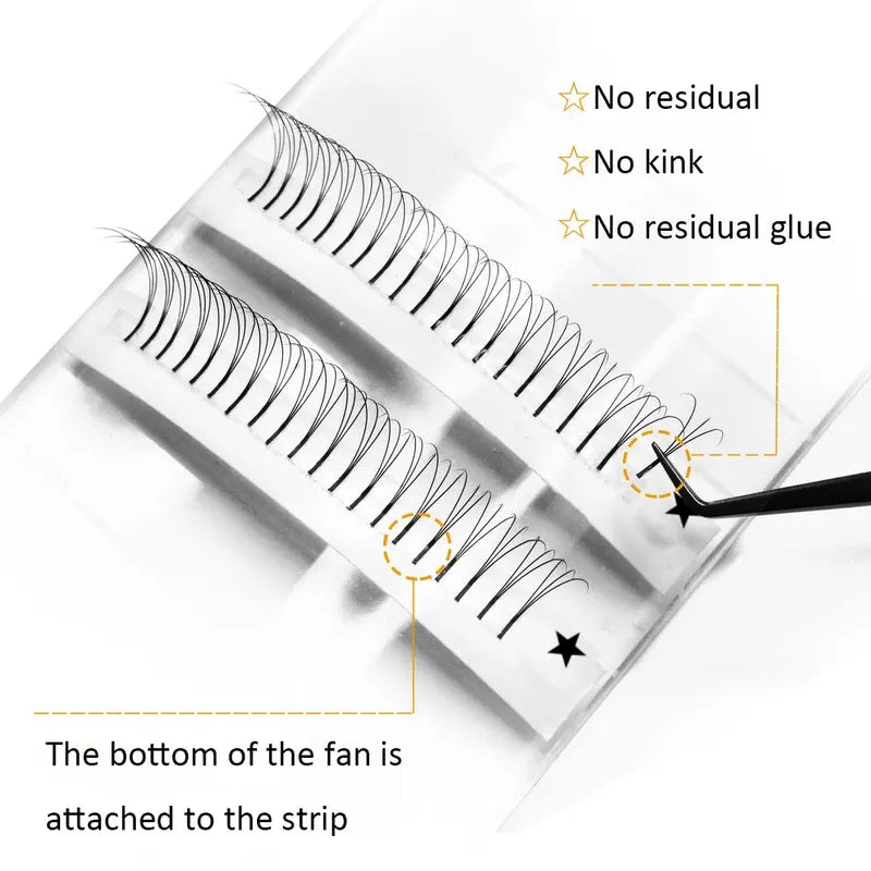 Russian Volume Eyelash Extensions Bouquets - Premade Long Stem False Lashes
