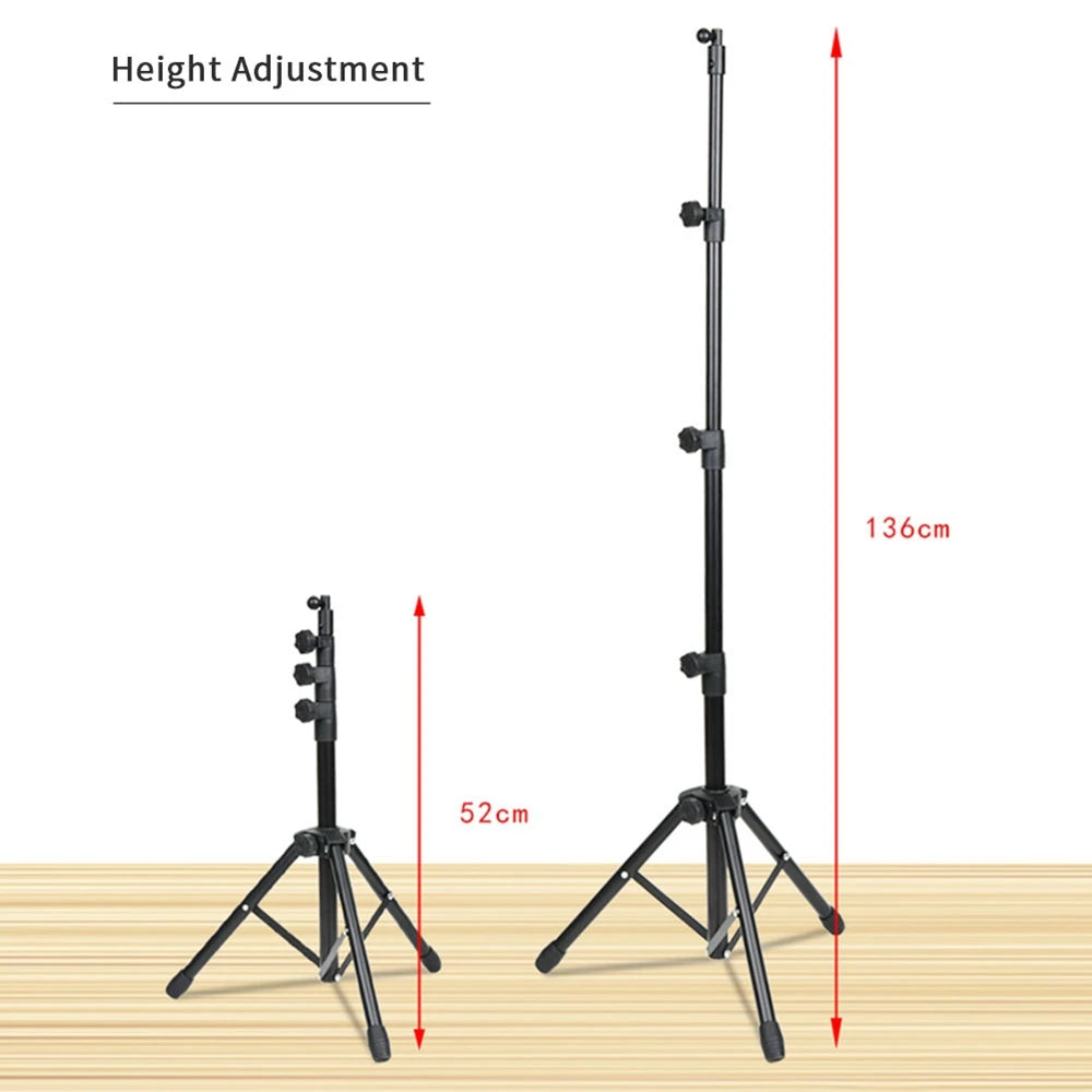 Adjustable Floor Tripod Stand for iPad and Tablets - 4-12.9 Inch Devices, 68-Inch Height, 360° Swivel