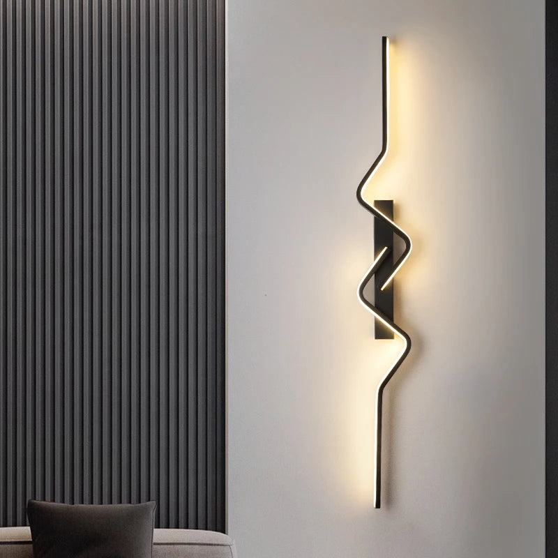 Modern Wall Light Fixture for Living Room & Bedroom - Nordic Ceiling Sconce with Aluminum Finish