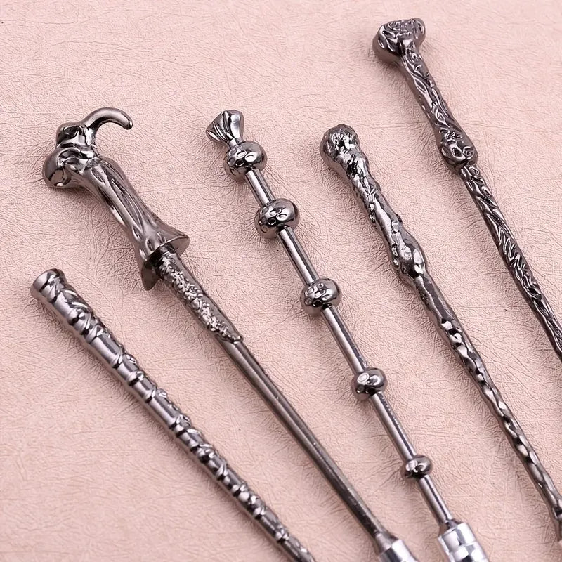 5PCS Makeup Brush Wand Set with Soft Synthetic Bristles & Metal Handles – Portable for Eyeshadow, Powder & Face Makeup