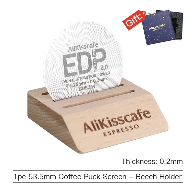 Espresso Puck Screen 0.2mm Thickness Stainless Steel Mesh Barista Tool - Reusable Heat Resistant Filter