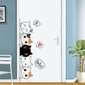 Cute Cat Stickers for Bedroom Decor Waterproof Self-Adhesive Set
