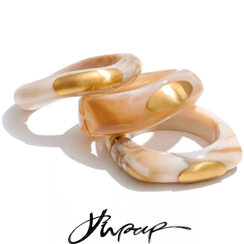 Acrylic Resin Thick Bracelet Bangle - Waterproof Summer Jewelry