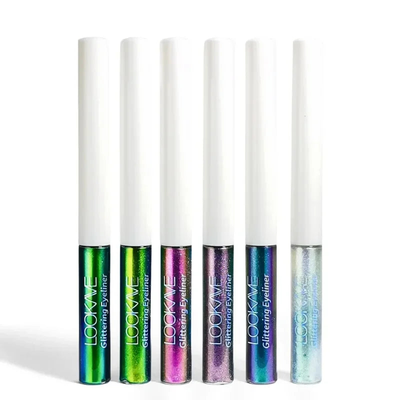 Multicolor Liquid Eyeliner with Glitter & Pearlescent Finish - Long Lasting, 2.5g