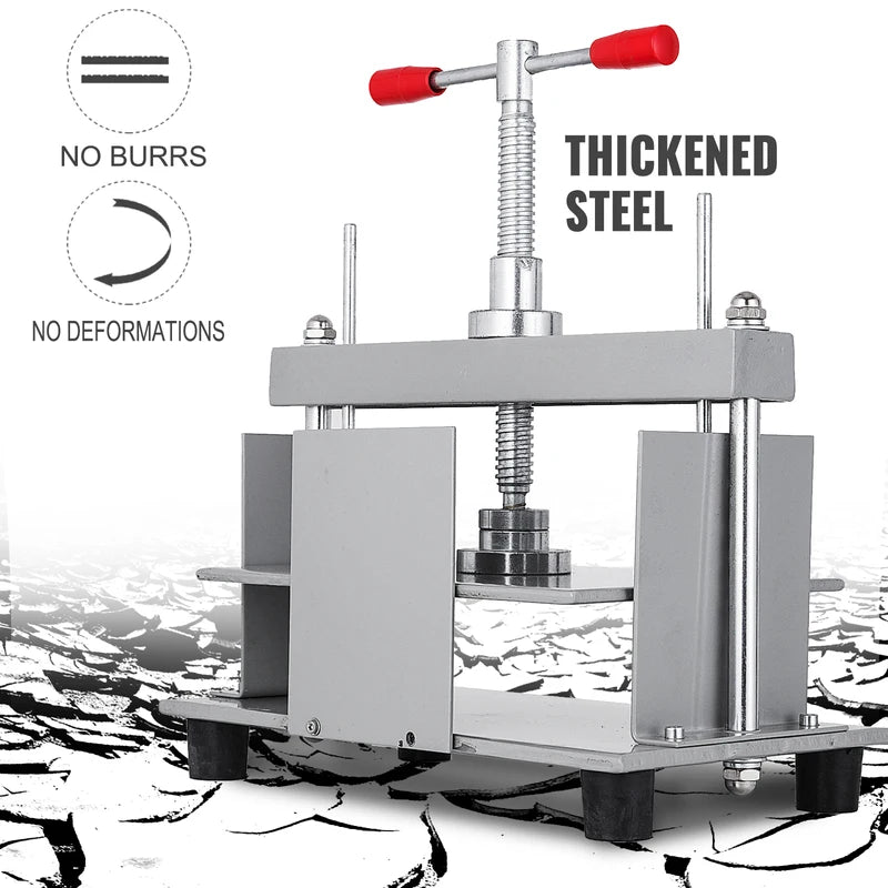 Manual Paper Press Machine 12x8.6 in for A4 Paper, Steel Frame, Bookbinding & Papermaking