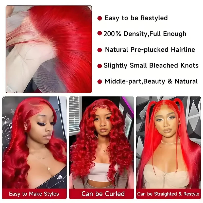 99J Deep Water Wave Lace Frontal Wig - Human Hair, Pre-Plucked, 200% Density