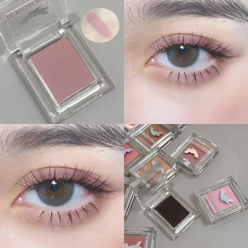 Matte Shimmer Eyeshadow Powder Face Highlighter & Contour Makeup Set Waterproof Long-Lasting