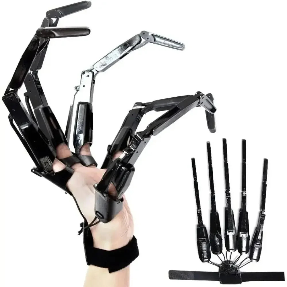 Halloween Articulated Skeleton Finger Gloves - Flexible Costume Props