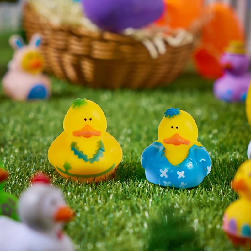 Mini Rubber Ducks Assortment Set - 120 Pack Bath & Pool Toys for Kids