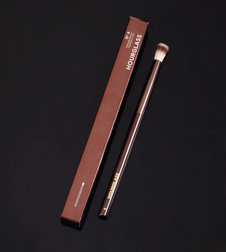 Professional Makeup Brush Set with Metal Handle - Eye Shadow & Highlighter Tools