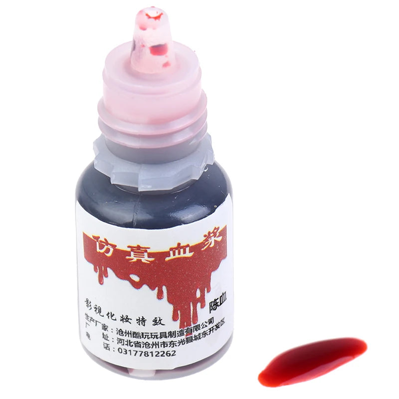 Fake Blood Kit 5ml for Halloween & Themed Parties, Realistic Injury Effects