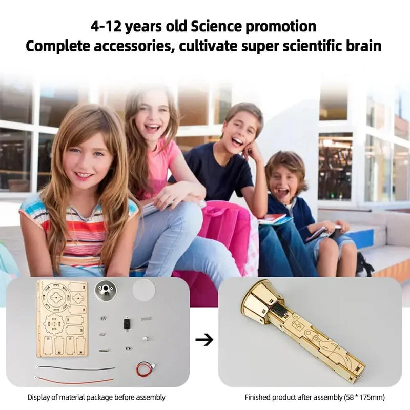 DIY Flashlight Kit Educational Science Toys for Kids Age 5+