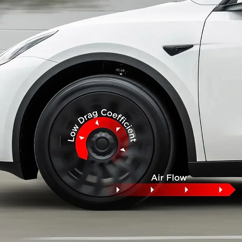 Tesla Model Y 19 Inch Wheel Hub Caps Set - Performance Rim Covers, Multiple Colors