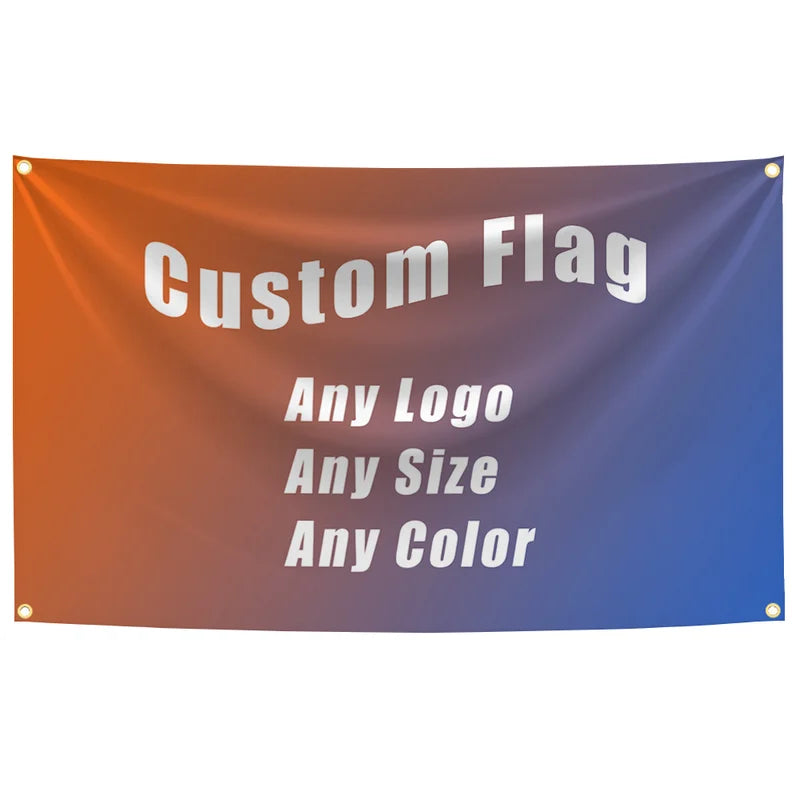 Custom Car Motorcycle Flag 90x150cm Polyester Banner Logo Decoration