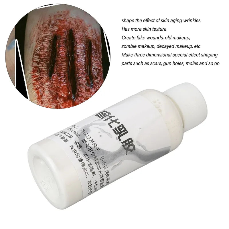 Liquid Latex for Special Effects Makeup - 50ml Wound & Scar Creation