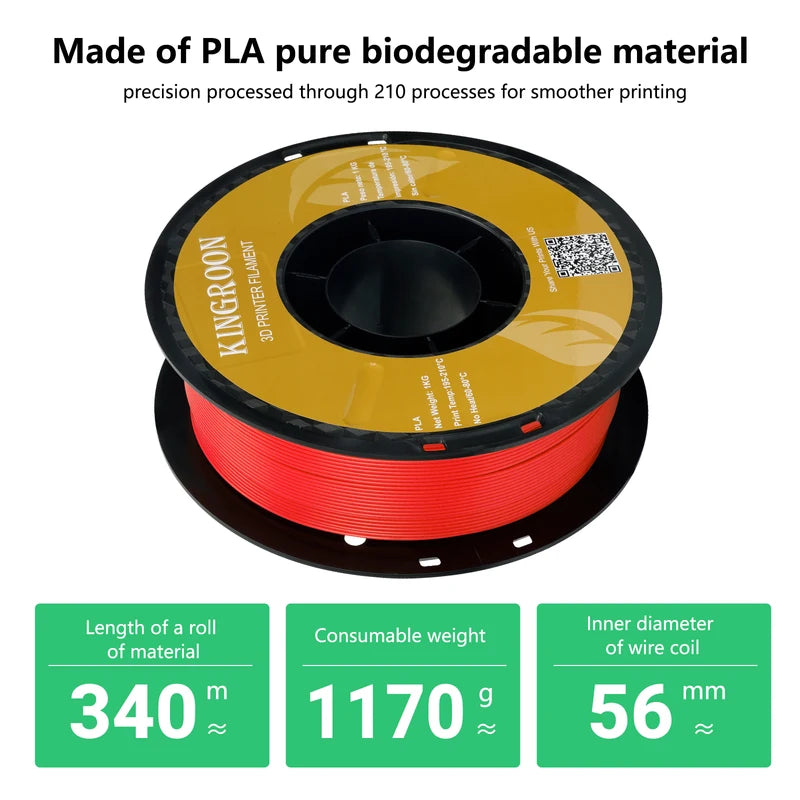 Multicolor 5kg PLA TPU PETG 3D Printer Filament Spool for FDM Printing