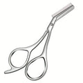Eyebrow Scissors with Comb & Razor - Stainless Steel Facial Hair Remover for Women