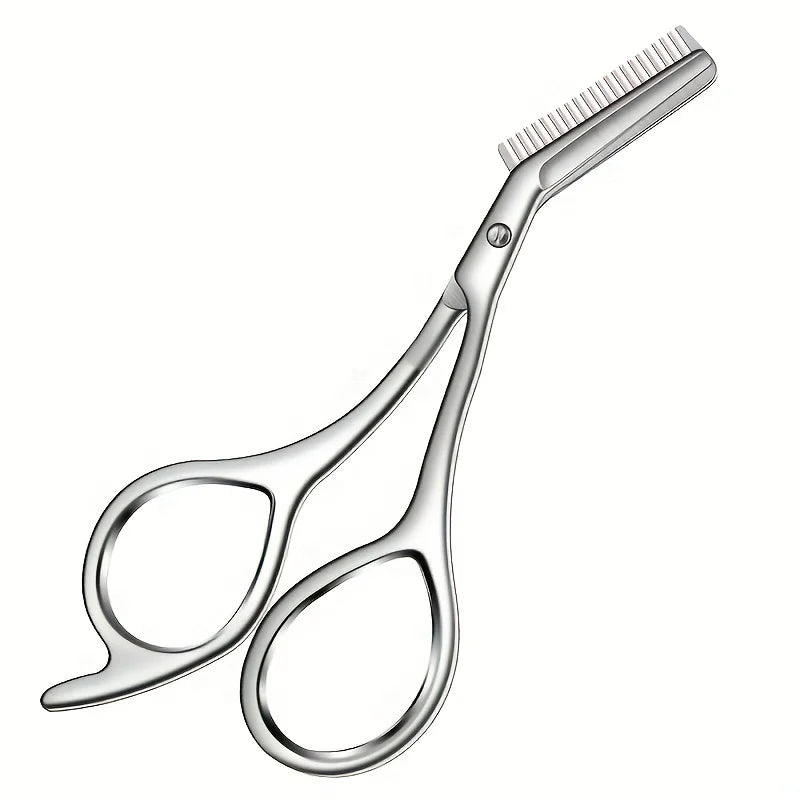 Eyebrow Scissors with Comb & Razor - Stainless Steel Facial Hair Remover for Women