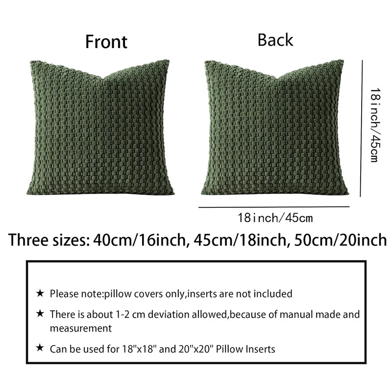 Double-Sided Boho Style Decorative Throw Pillow Cover - Neutral Farmhouse Cushion Cover