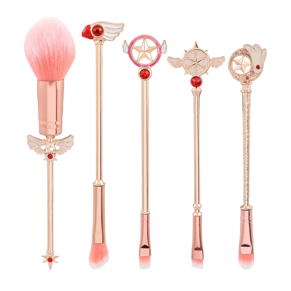 Sailor Moon Makeup Brush Set with Eyeshadow, Blush & Foundation Tools for Women